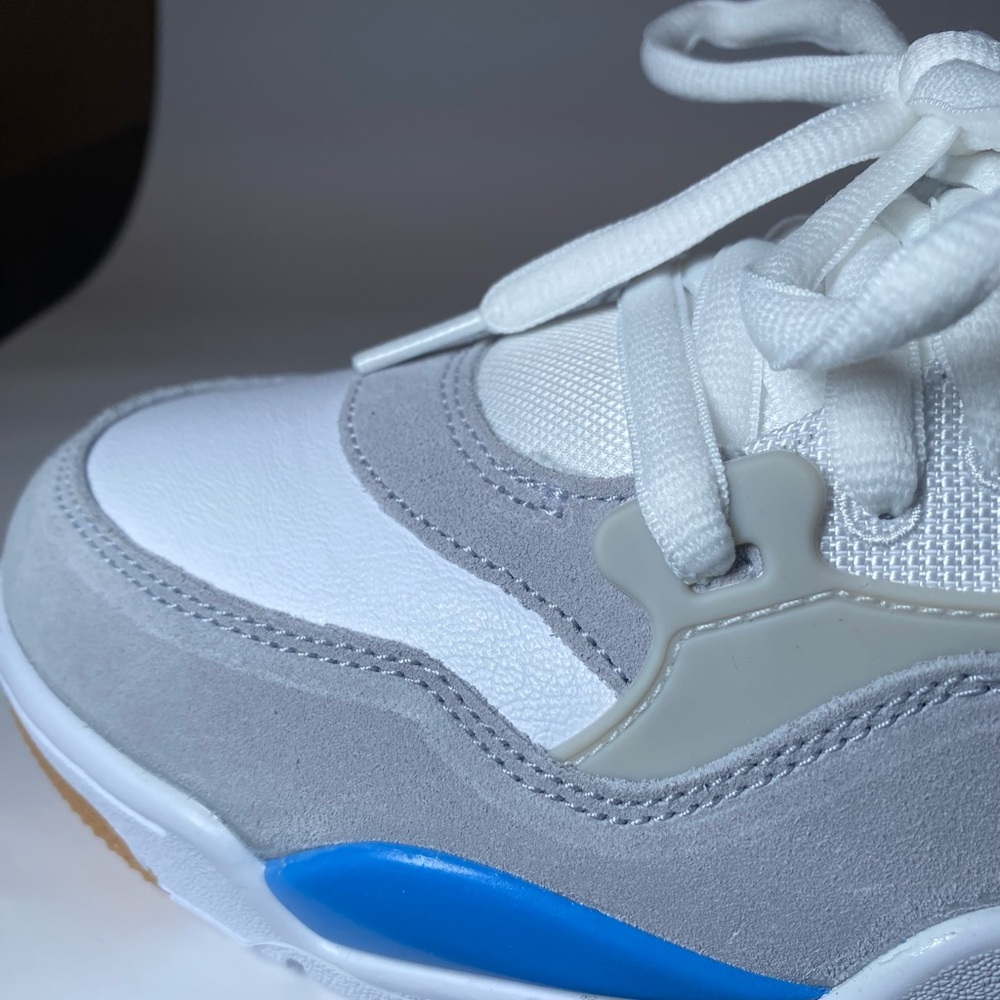 Jordan Athletic Shoes White Gray Blue - Picture 6 of 10
